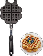 Waffle Piastra Cuore Piano Cottura Alluminio-Forma Stampo per Cialde Cuore per C