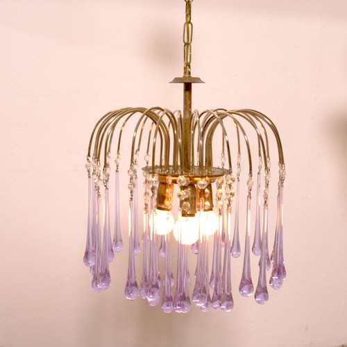 Lampadario cascata con - con, gocce