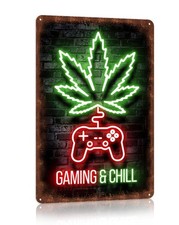 Insegna Gaming & Chill 12 X 8