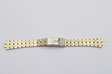 BREITLING TABARLY Donna Acciaio/Oro Bracciale 16MM Vintage Raro