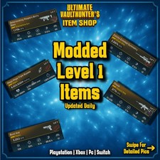 Borderlands 4 MODDED LVL 1 ARMI OGGETTI GEAR CLASS MOD GUNS LIVELLO 1 PC-PS-XBOX