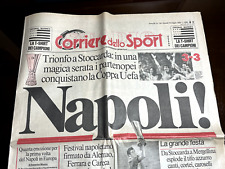 CORRIERE DELLO SPORT COPPA UEFA  DEL NAPOLI STOCCARDA 18 MAGGIO 1989 - MARADONA