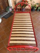 LETTO SINGOLO IN FERRO COMPLETO DI RETE ORTOPEDICA