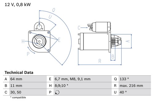 Motorino avviamento bosch - motorino,