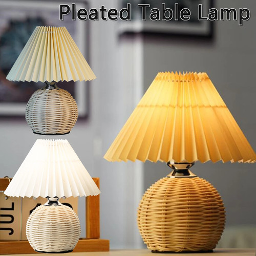 Lampada tavolo led rattan - lampada,