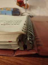 Agenda 1974 Copertina Pelle Ad Anelli Chiusura A Scatto