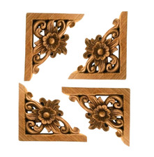 4x Cornice Vintage Intagliata