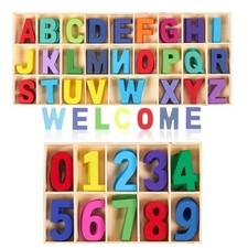 180 lettere in legno  Set di
