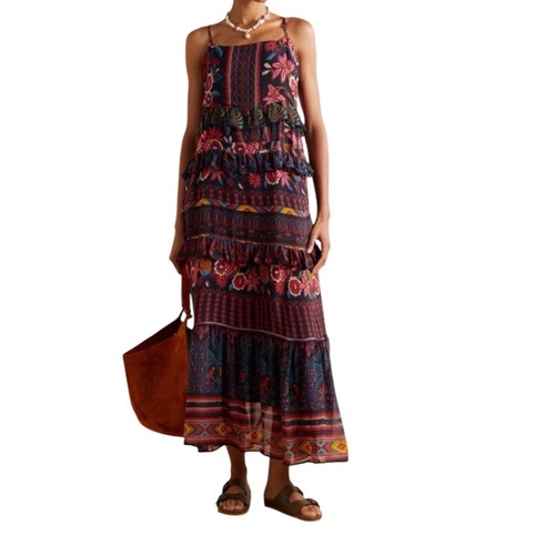 Maxi abito strati farm rio - maxi,