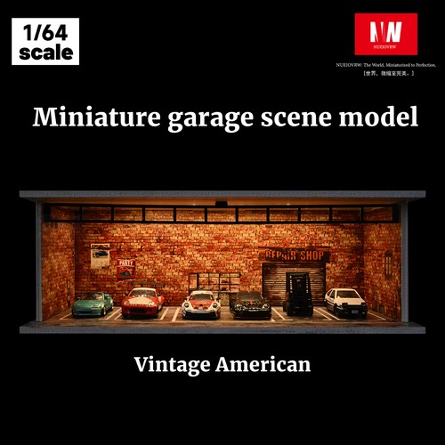 Diorama auto garage - 1/64,