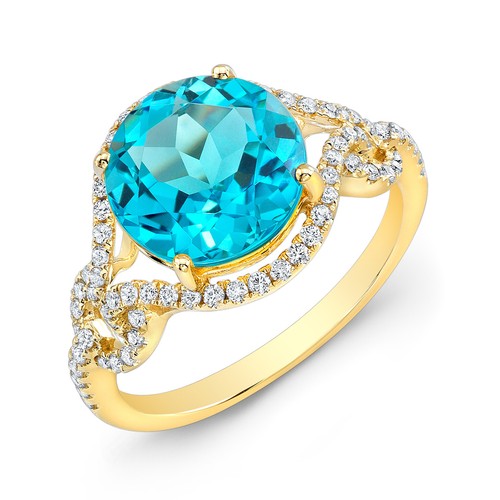 14k oro giallo rotondo - 14k,