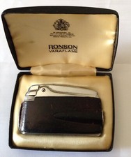 Accendino Ronson Varaflame anni '60 rivestito in pelle perfettamente funzionante