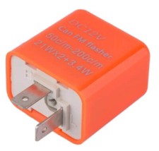 RELÈ RELE PER FRECCE LED MOTO 2PIN 12v 21W LAMPEGGIO REGOLABILE UNIVERSALE