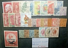 FRANCOBOLLI MONACO SELEZIONE DI 30 DIFFERENTI LOTTO MISTO MH*/USED (C.A)