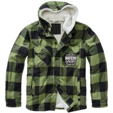 Giacca in legno con cappuccio