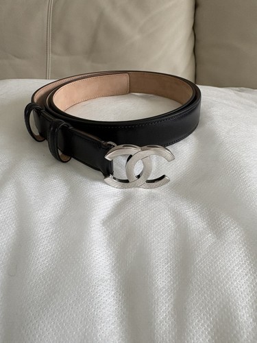 Cintura chanel pelle nera - cintura, in