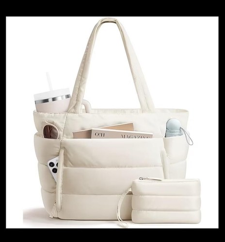 Padded tote bag with - , multiple