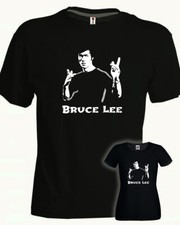 Tshirt Bruce Lee nera cotone
