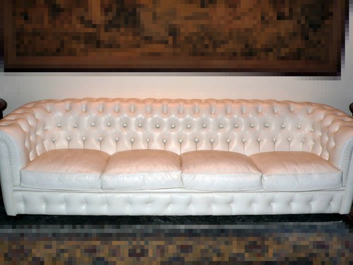 Divano chesterfield bianco - divano,