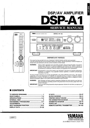 Manuale servizio per - manuale, di