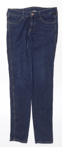 Jeans skinny donna blu cotone
