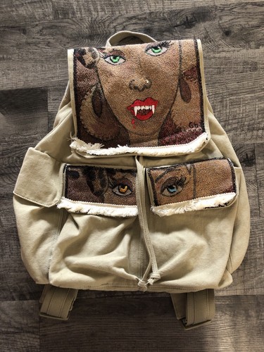 Borsa zaino ricamato - ,