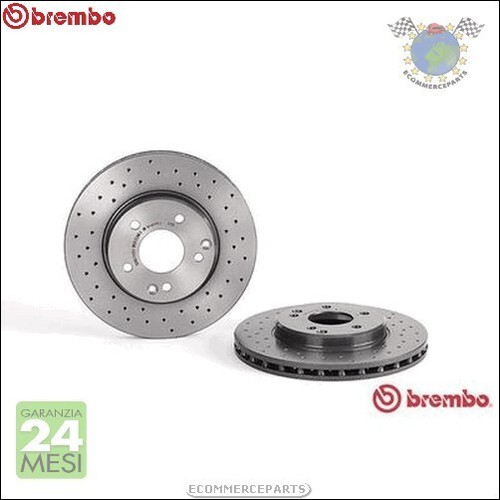 Kit coppia dischi freno forati - coppia,