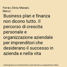 Business plan e finanza non