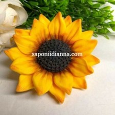 3d stampo in silicone girasole per sapone candele forma gesso...