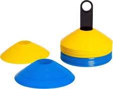 Set Di 40 Dischi Da Allenamento (20 Cappelli Gialli E 20 Blu – Flessibili, Sicur