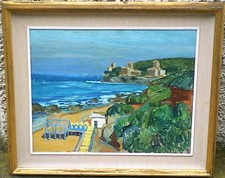 VECCHI BAGNI A QUERCIANELLA - PAESAGGIO - MARINA - VECCHIO QUADRO DIPINTO OLIO