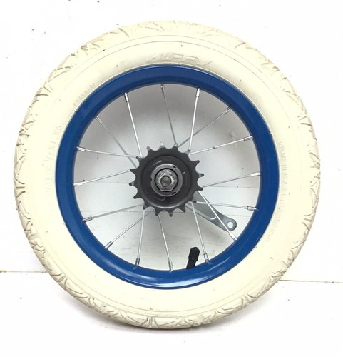 Bicicletta posteriore blu - posteriore,