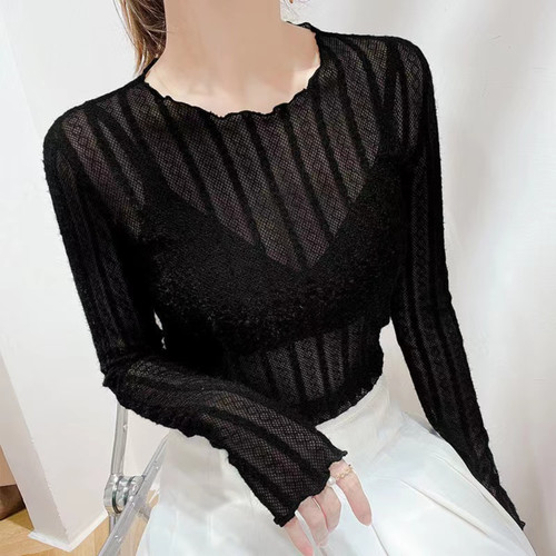 Camicia donna pizzo - volant, top