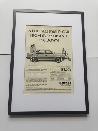 Framed original 1988 skoda - 1988,