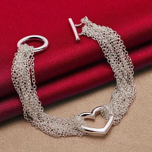 Bracciale cuore multifilo