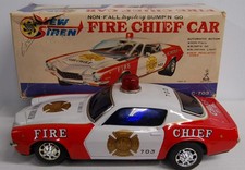 Vintage Taiyo Fire Chief Car