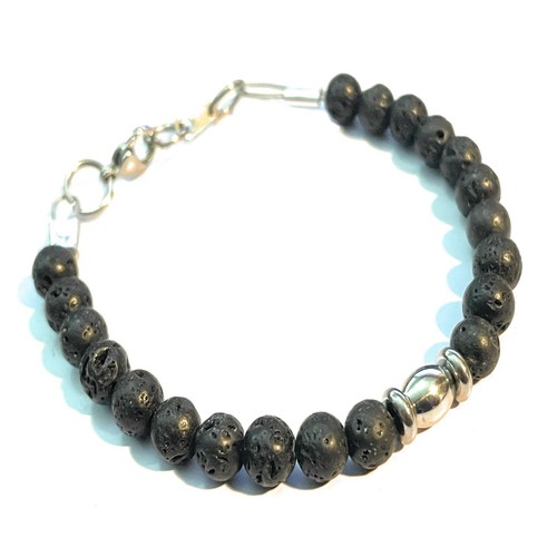 Bracciale pietra lavica - bracciale, di