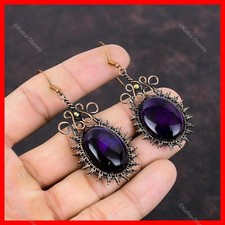 Orecchini goccia rame viola