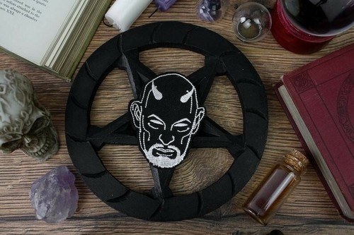 Anton lavey iron patch - iron, on