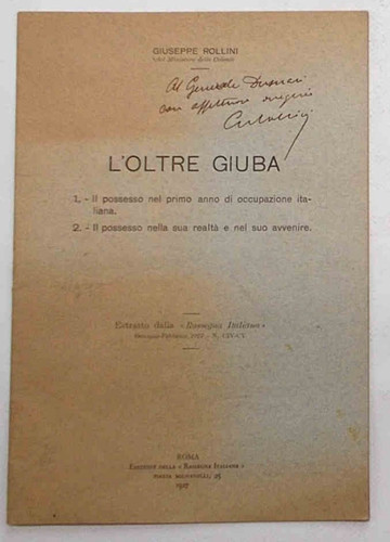Rollini oltre giuba 1927 - rollini, giuba.
