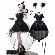 Abito gotico scuro nero Lolita