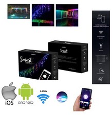 Luci natalizie Tenda luminosa smart con 288 led rgb 3,5x1,2 Mt gestibili da app