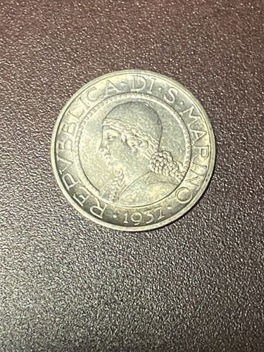 Moneta argento lire - moneta, 5