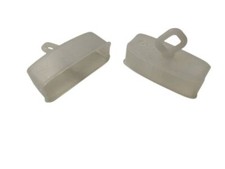 Coppia tappi laterali con occhiello in Pvc per spiaggiale per veneziana da 50 mm