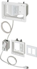 Arlington TVB712BK-1 Angled Box In-Wall Wiring Kit, Pre-Wired TV Bridge,  1-Pack