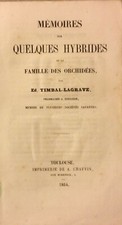 STORIA NATURALE_BOTANICA_FIORI_ORCHIDEE_TIMBAL-LAGRAVE_CON DUE TAVOLE_1854_NOV