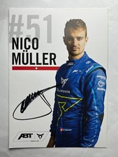 Autografo NICO MÜLLER-Corsa SVIZZERA-Formula E-Andretti-ABT-cartolina firmata
