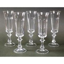 Set di Cinque Flute Champagne Modello Baccarat