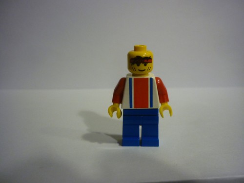 Lego soccer player red blue - player,