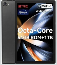 Whitedeer Tablet 10 pollici Android 14 Octa-Core, Face ID, OTG, 8GB+64GB+1TB Esp